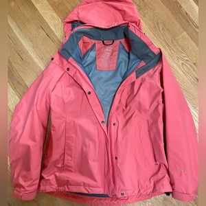 LL Bean Rain Jacket, size small regular. Coral